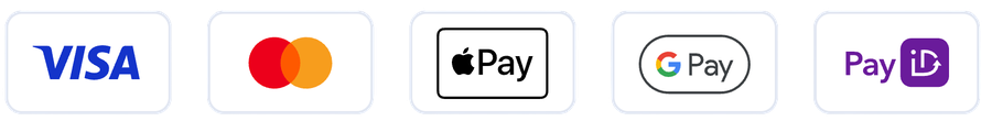 Visa, Mastercard, Apple Pay, Google Pay and PayID